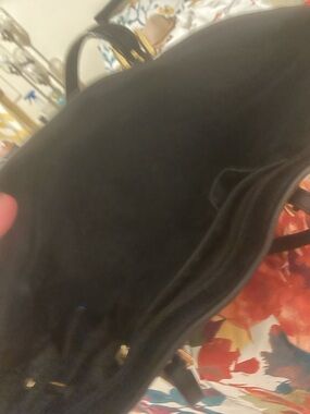 Michael Kors Black Shoulder Bag with Gold-Tone Accents